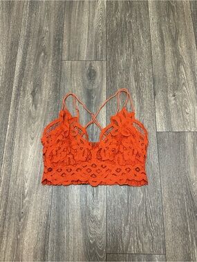 Orange Lace Bralette